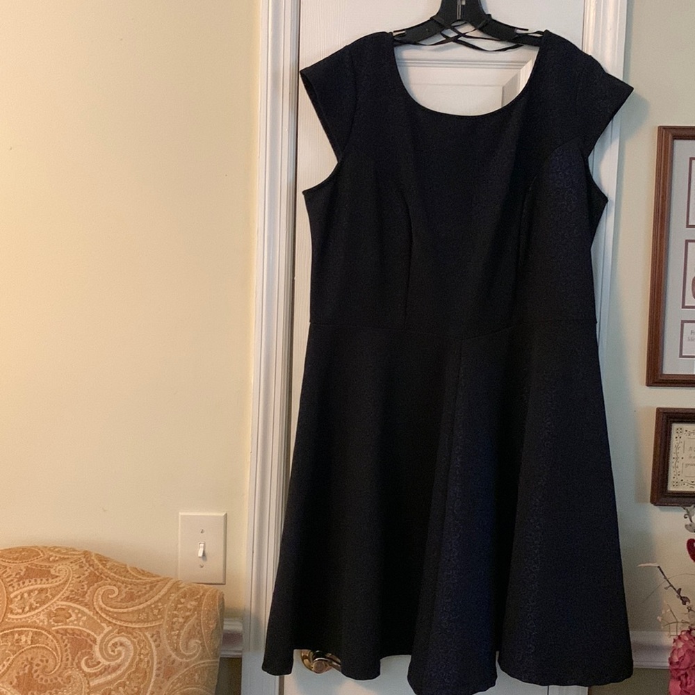 Dark blue/black dress.